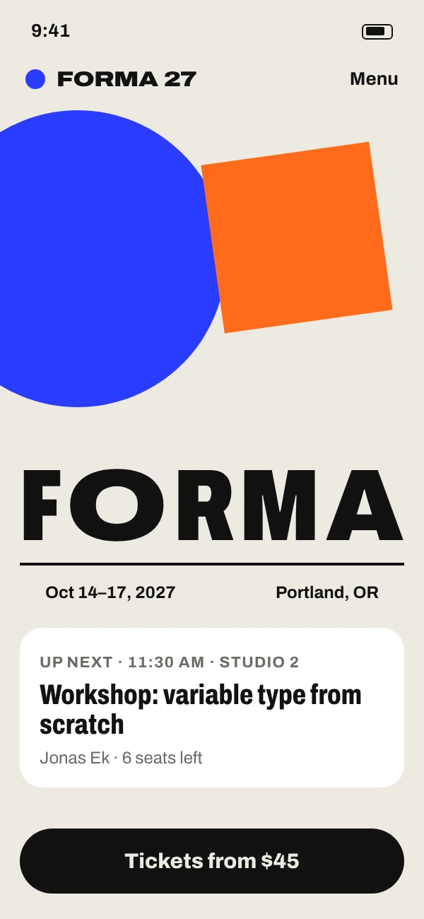 Forma: Design festival website (2)