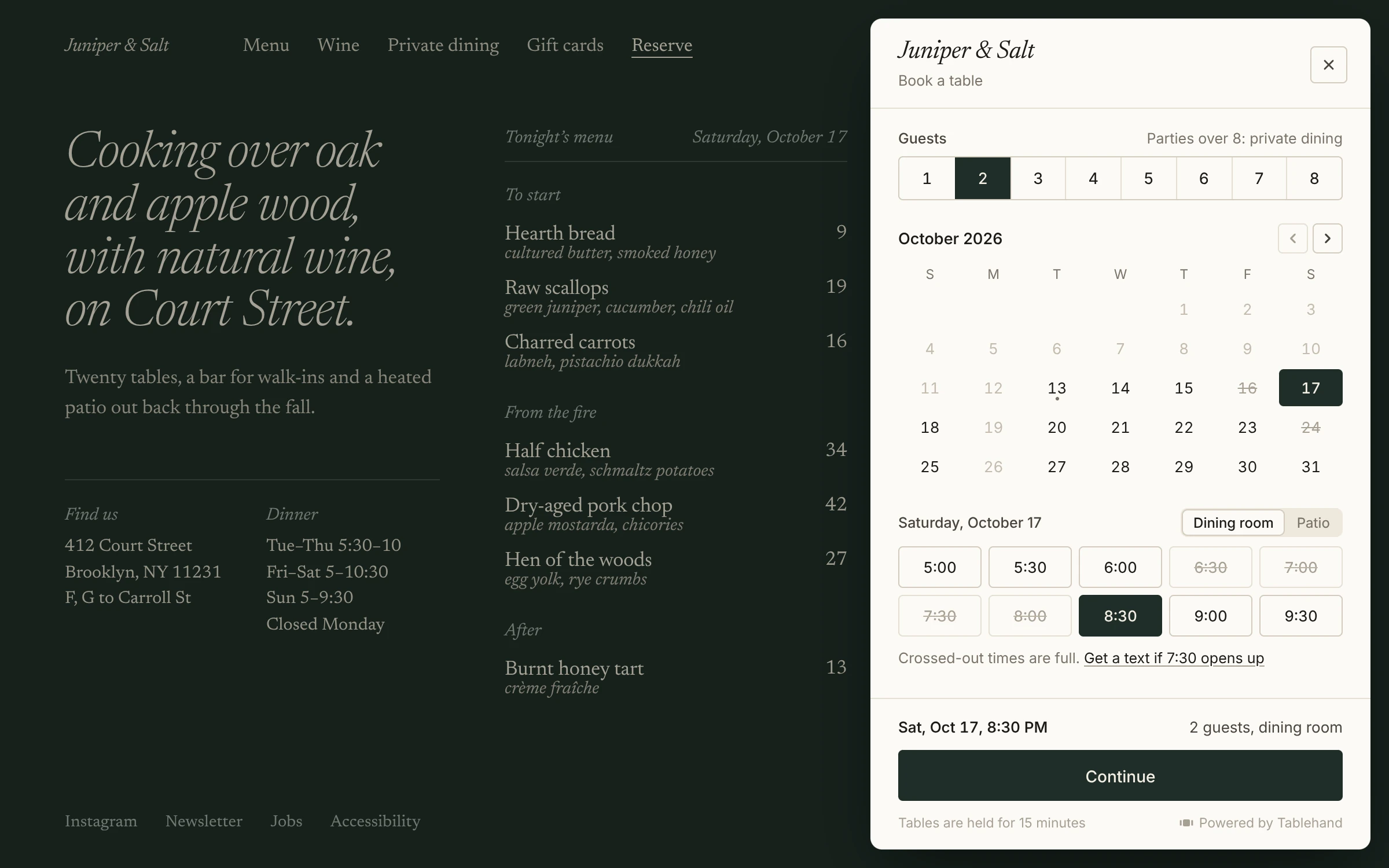 Tablehand: Reservation system (3)