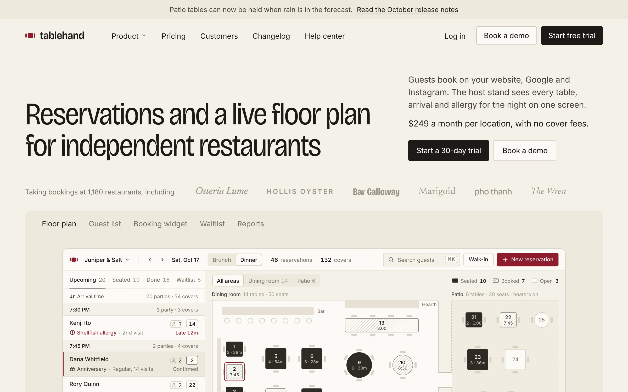 Tablehand: Reservation system (1)