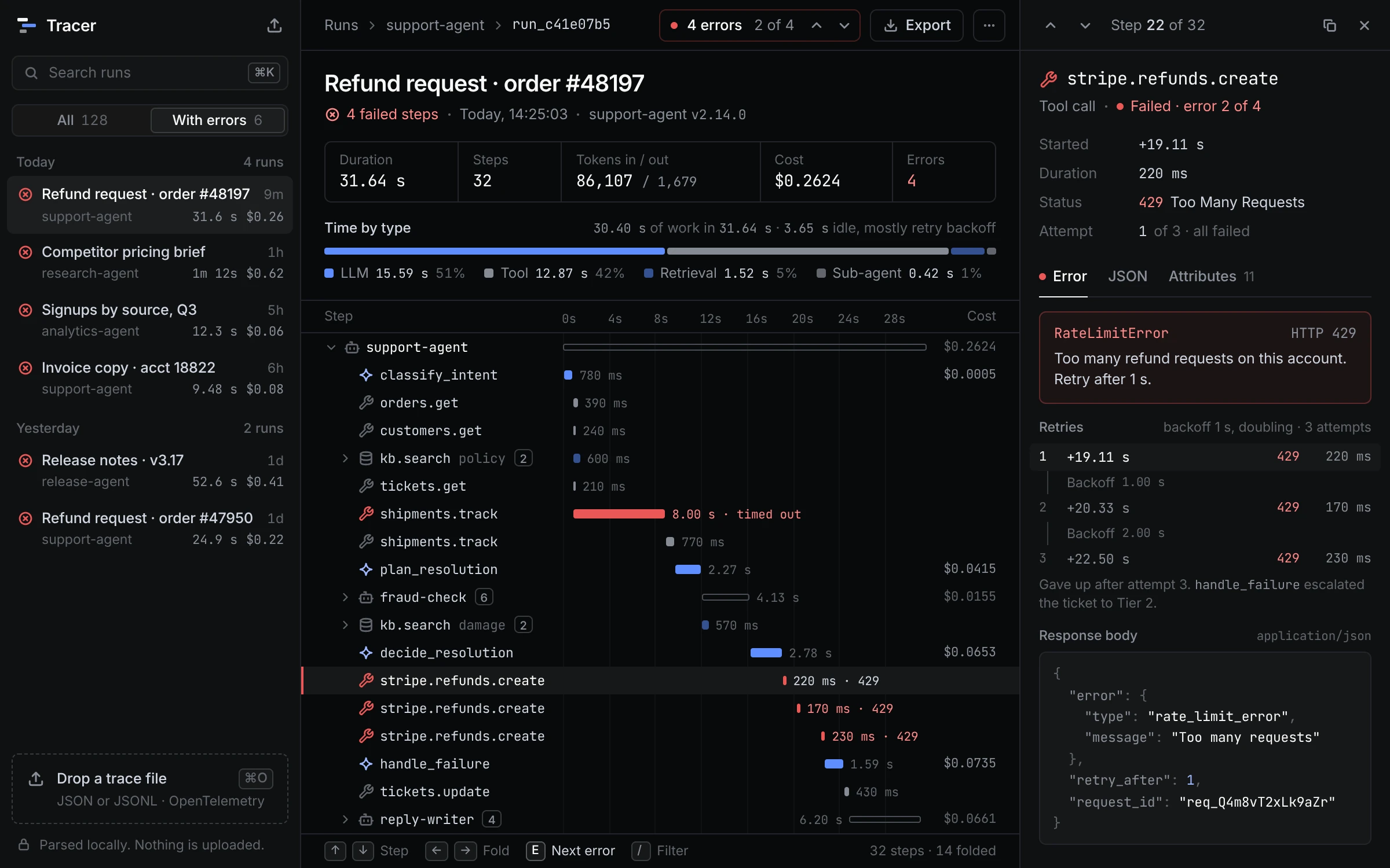 Tracer: Inspector for AI agent runs (3)