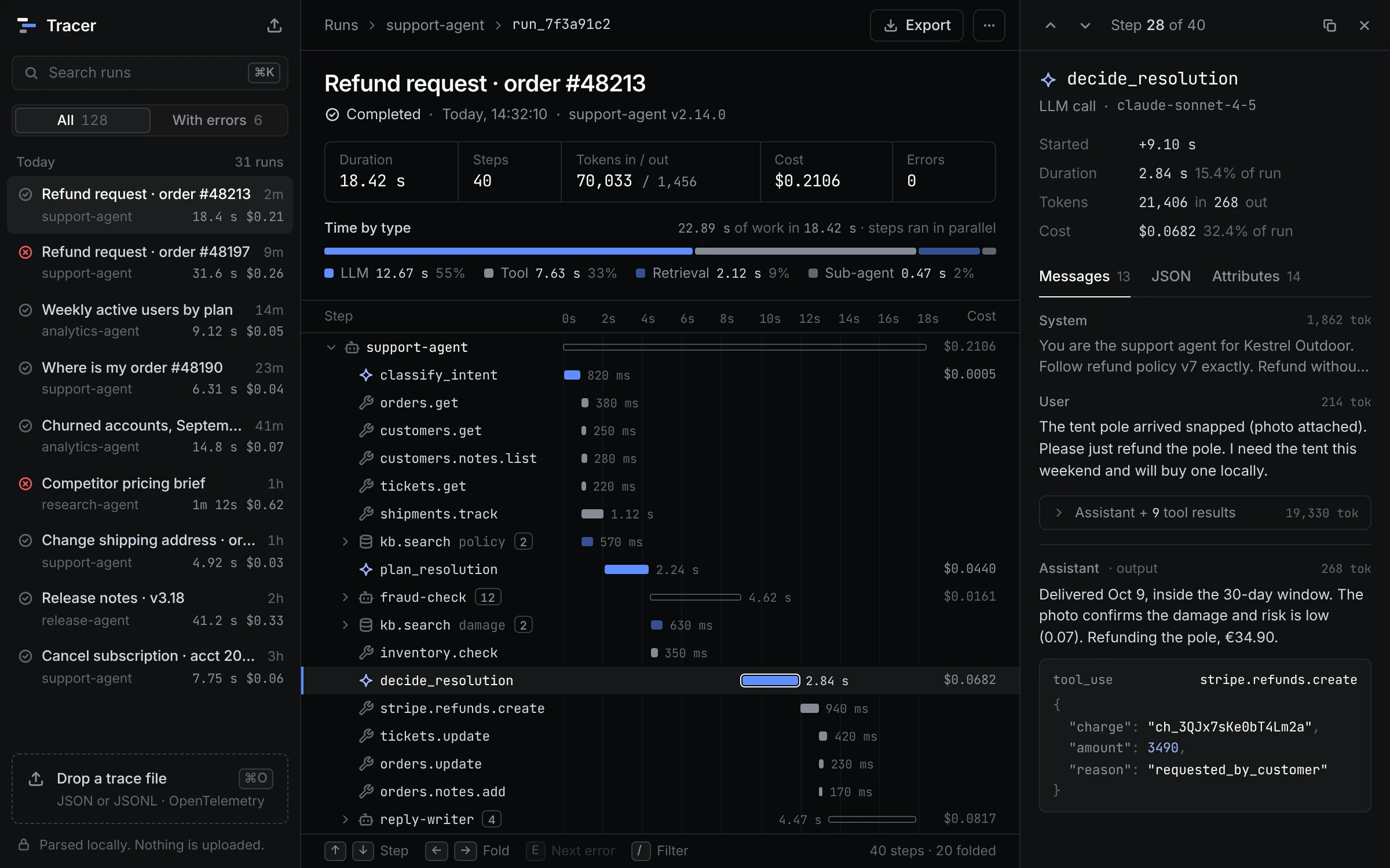 Tracer: Inspector for AI agent runs (1)